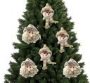 Ver imagem 2 de Kit Carinha Papai Noel e Boneco de Neve Pelúcia Rústico 15cm 6 Unidades - Master Christmas