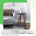 Ver imagem 6 de Mesa Lateral 100% MDF 50cm Esmeralda Athenas Preto