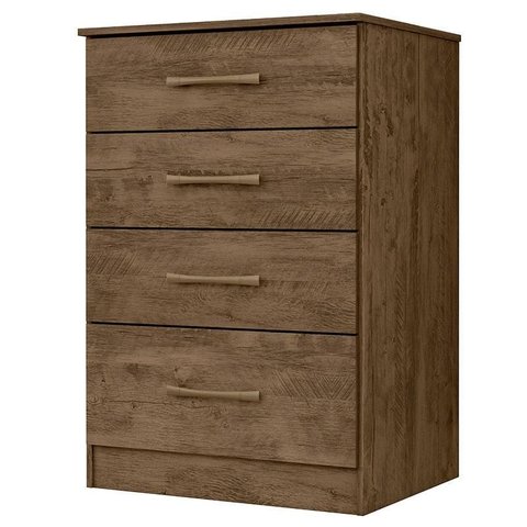 Cômoda Gaveteiro Ms913 Castanho Wood - Moval