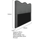 Ver imagem 5 de Cabeceira King Bari 195 Cm Cama Box Corano Cinza