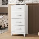 Ver imagem 3 de Cômoda Mobi Biflex Branco Fosco Liso/rosa Matte - Albatroz Móveis