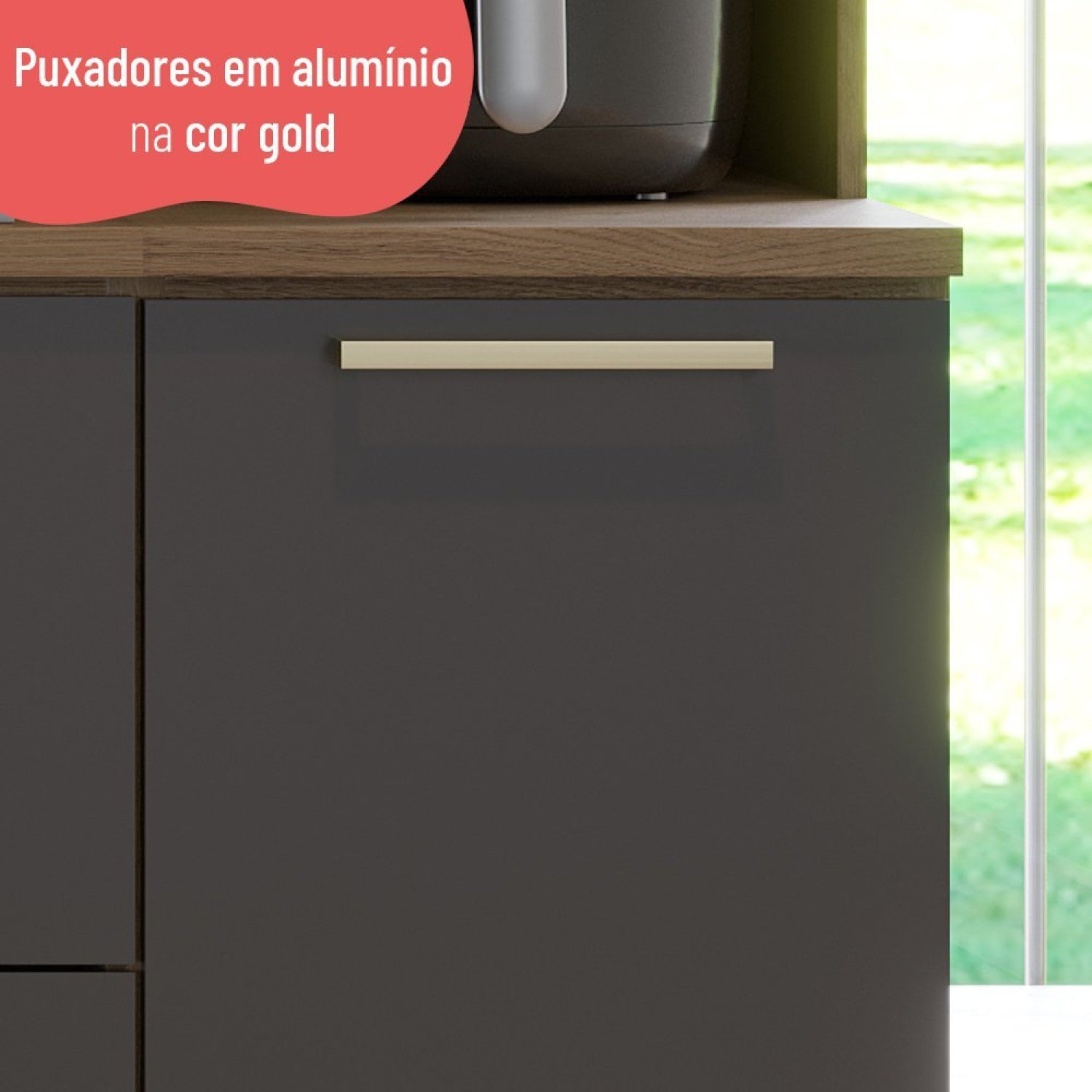 Paneleiro 40cm 2 Portas Avelã  - 8