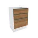 Ver imagem 1 de Balcão 3 Gavetas Kappesberg Celeste 100% Mdf Branco-nogueira 60cm