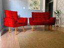 Ver imagem 2 de Kit 02 Poltronas Opala 1 Namoradeira 1 Puff Opala Bela-móveis:vermelho
