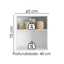 Ver imagem 3 de Armário Aéreo Nicho Microondas 1 Porta Evidence Branco Poliman