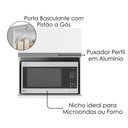 Ver imagem 4 de Armário Aéreo Nicho Microondas 1 Porta Evidence Branco Poliman