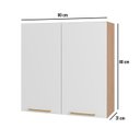 Ver imagem 4 de Armário Aéreo 80cm 2 Portas Avelã 