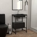 Ver imagem 2 de Gabinete para Banheiro Iron Black com Gaveteiro 60x45 Cm