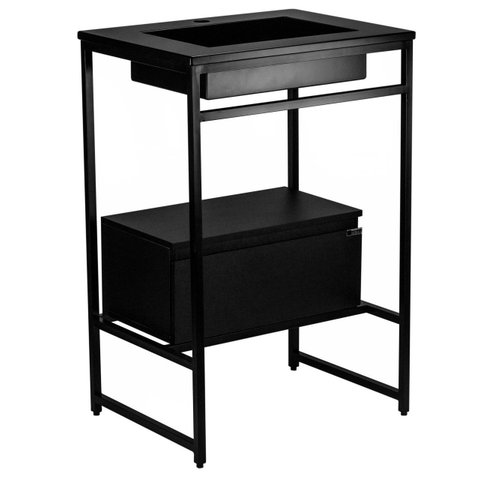 Gabinete para Banheiro Iron Black com Gaveteiro 60x45 Cm
