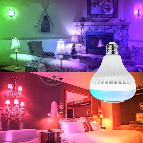 Lâmpada Led 12w E27 Rgb Colorida com Caixa de Som
