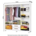 Ver imagem 5 de Guarda-Roupa 6 Portas 2 Gavetas com Espelho e Pés Aurora Branco