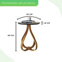 Ver imagem 6 de Mesa Lateral 100% MDF 50cm Rubi Sparta Móveis Preto