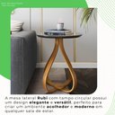 Ver imagem 4 de Mesa Lateral 100% MDF 50cm Rubi Sparta Móveis Preto