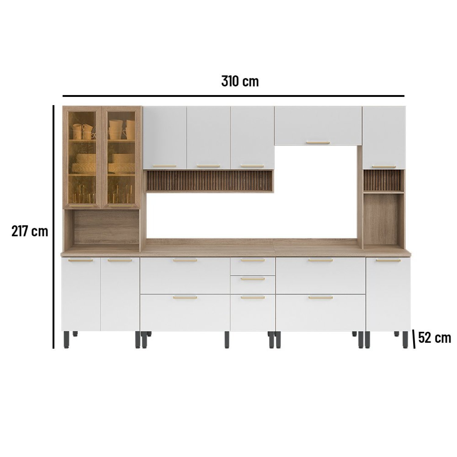 Cozinha Completa 6 Peças com Armário e Balcão - 3