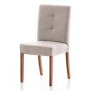 Ver imagem 4 de Conjunto Mesa de Jantar Dinant Vidro Preto e Base Amêndoa + Cadeiras Andenne Encosto Estofado -