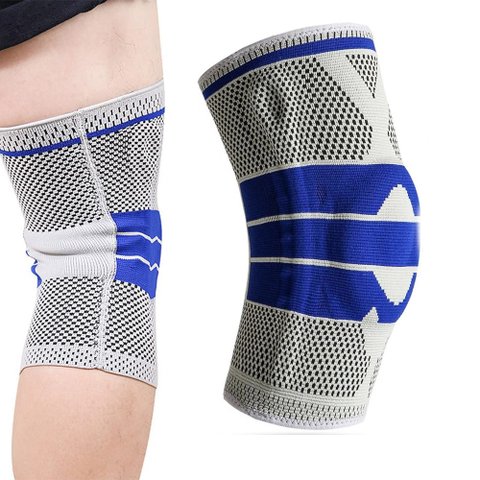 Joelheira Ortopedica Gel Silicone Compressao Suporte Exercicio Muscular Joelho Pernas Patela