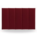 Ver imagem 1 de Kit 5 Peças Cabeceira Modular Cama Box 60x20 Solteiro Cores:vermelho