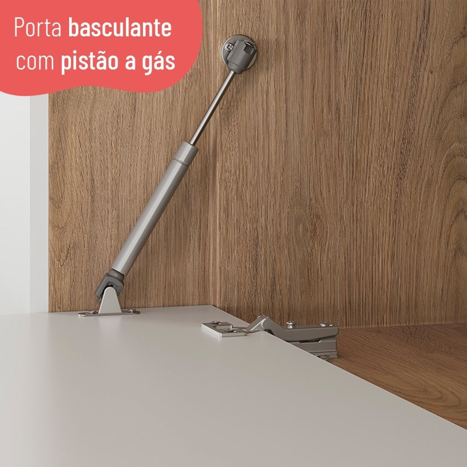 Balcão de Cozinha 80cm com Tampo 2 Portas Avelã  - 8