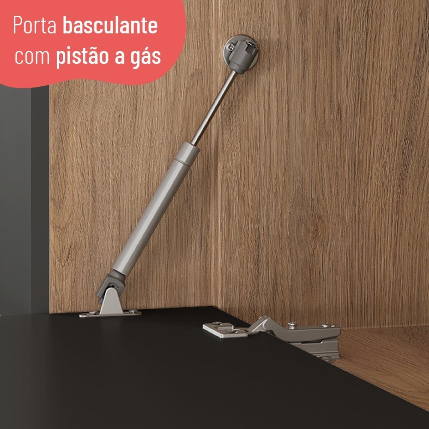 Balcão de Cozinha 80cm com Tampo 2 Portas Avelã  - 8