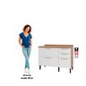Balcão de Cozinha 120cm com Tampo 3 Portas 2 Gavetas Avelã  - 5
