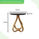 Ver imagem 3 de Mesa Lateral 100% MDF 60cm Rubi Sparta Móveis Preto