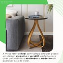 Ver imagem 6 de Mesa Lateral 100% MDF 60cm Rubi Sparta Móveis Preto