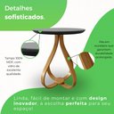 Ver imagem 4 de Mesa Lateral 100% MDF 60cm Rubi Sparta Móveis Preto