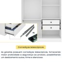 Ver imagem 6 de Guarda Roupa Infantil 4 Portas 2 Gavetas 133cm Harmonia Yescasa Branco/Neve
