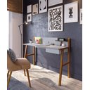 Ver imagem 1 de ESCRIVANINHA OFFICE INDUSTRIAL RETRO PARA QUARTO ESCRITORIO CINZA