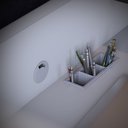 Ver imagem 3 de ESCRIVANINHA OFFICE INDUSTRIAL RETRO PARA QUARTO ESCRITORIO CINZA