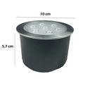 Ver imagem 3 de Balizador de Piso Led Redondo Embutir 7w 3000k Branco Quente Bivolt Preto