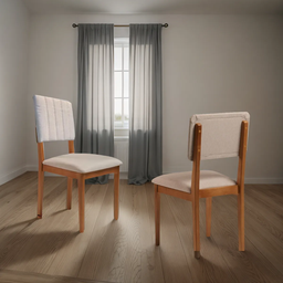 Conjunto Cadeiras Linho Milão Estofada Bege Cosinha Jantar - 4