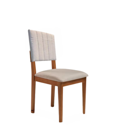 Conjunto Cadeiras Linho Milão Estofada Bege Cosinha Jantar - 3