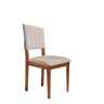 Conjunto Cadeiras Linho Milão Estofada Bege Cosinha Jantar - 3
