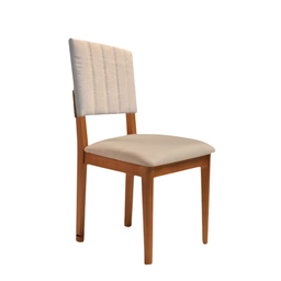 Conjunto Cadeiras Linho Milão Estofada Bege Cosinha Jantar - 7