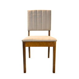 Conjunto Cadeiras Linho Milão Estofada Bege Cosinha Jantar - 6