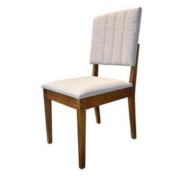 Conjunto Cadeiras Linho Milão Estofada Bege Cosinha Jantar - 5