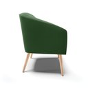 Ver imagem 6 de Kit 02 Poltronas Stella Suede Pés Palito Natural - D’Rossi