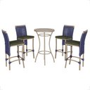 Ver imagem 1 de Mesa Bistro e 4 Banquetas Roma Fendi Corda Náutica 12 Trama Original