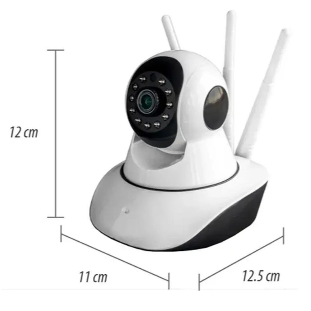 Câmera Ip Wifi Wireless sem Fio Hd 3 Antenas Visão Noturna - 4