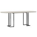 Ver mais imagens de Mesa Retangular Alina 200cm Off White Preto com 8 Cadeiras Barcelona N01 Couríssimo Preto Linho