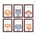 Ver imagem 4 de Kit 6 Quadros Decoração Quarto Infantil Safari Baby:pinus