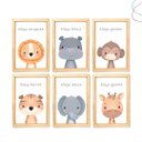 Ver imagem 1 de Kit 6 Quadros Decoração Quarto Infantil Safari Baby:pinus