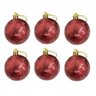 Bola de Natal Textura Geométrica com 6 Peças - 6cm - 8