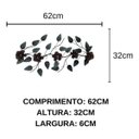 Ver imagem 2 de Enfeite de Parede Decorativo Todo de Ferro 5 Rosas:marron