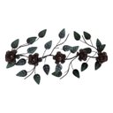 Ver imagem 1 de Enfeite de Parede Decorativo Todo de Ferro 5 Rosas:marron