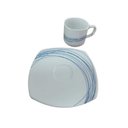 Ver imagem 2 de Jogo 6 Xícaras e Pires Café Porcelana Italiana 50ml Bugatti