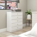 Ver imagem 2 de Cômoda Grande com 5 Gavetas 75x91cm London Branco 6505