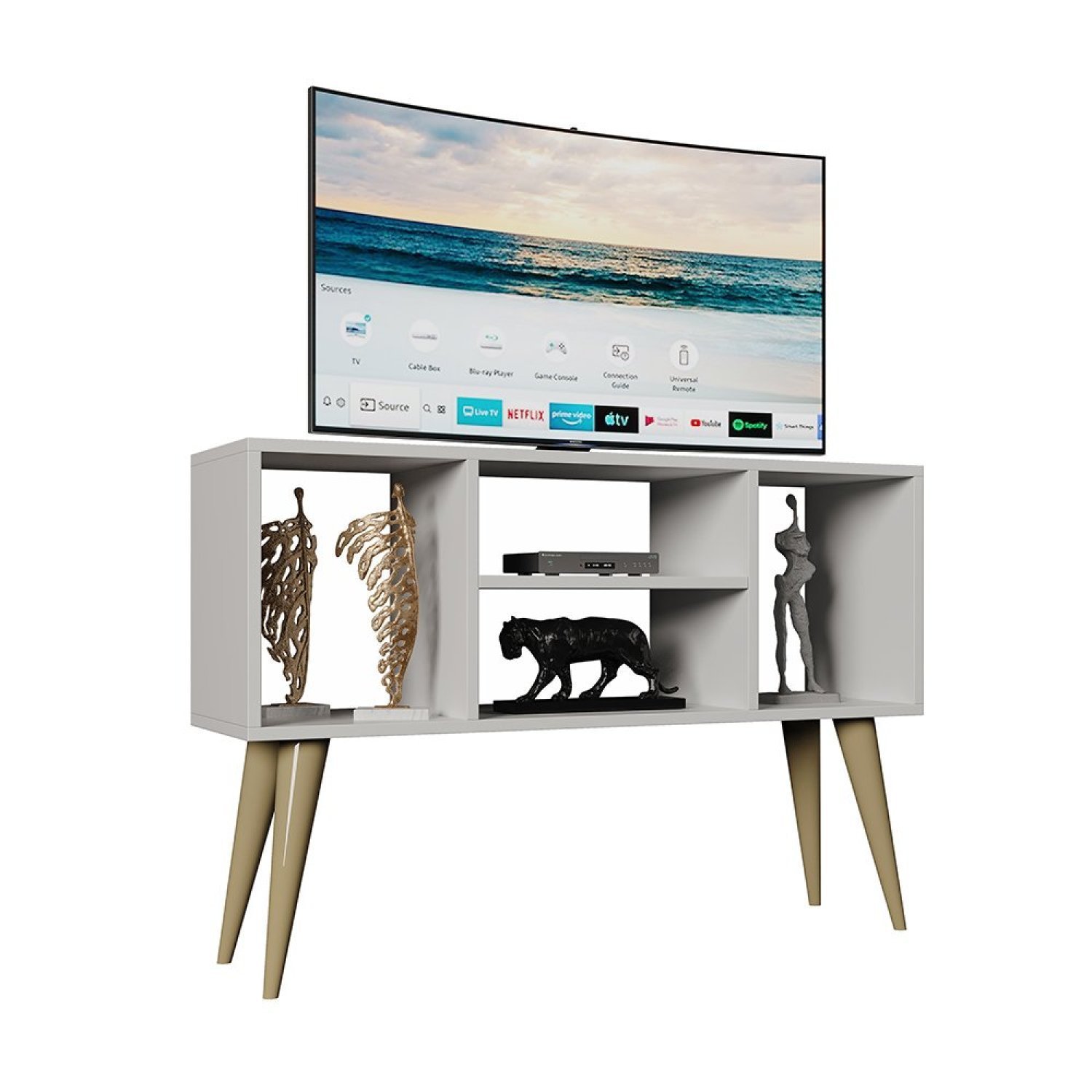Rack para TV Até 43 Polegadas com Pés Palito Para Sala e Quarto Noruega  - 2