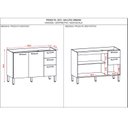 Ver imagem 4 de Balcão 120cm 3 Portas 2 Gavetas Versalhes